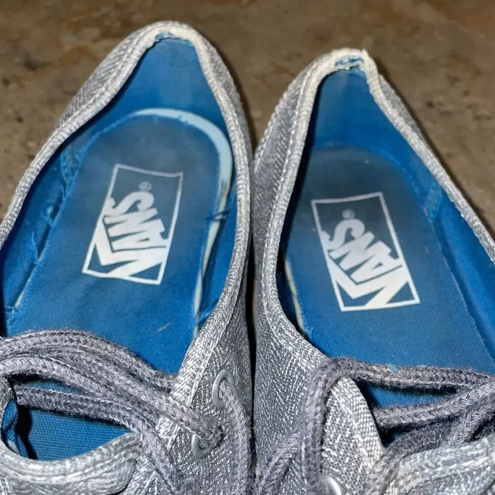 Vans Grey Pro Authentic Old Skool Skate Shoes Sneakers Unisex Size M5.5 W7 TB8C